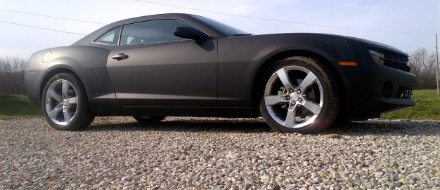 Flat Black Camaro Wrap