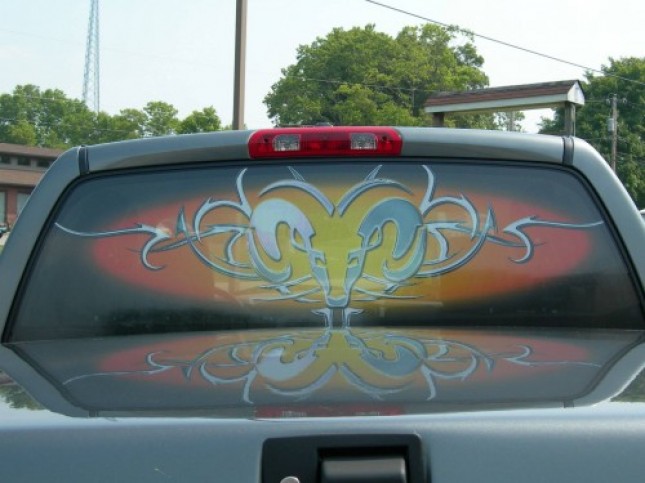 Dodge Ram Vehicle Window Graphic