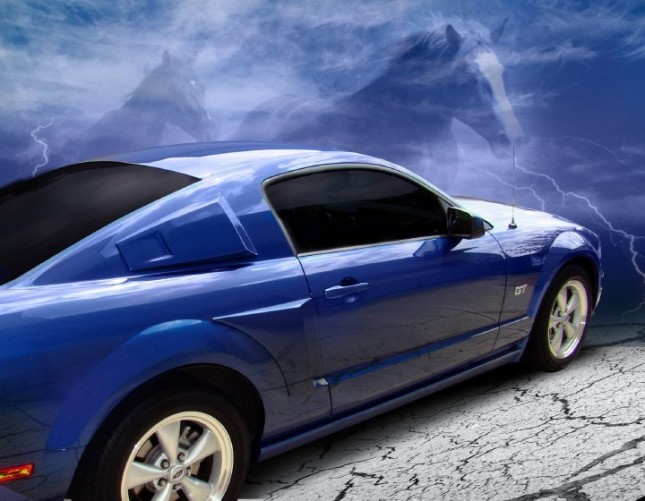Ford Mustang GT printed on canvas